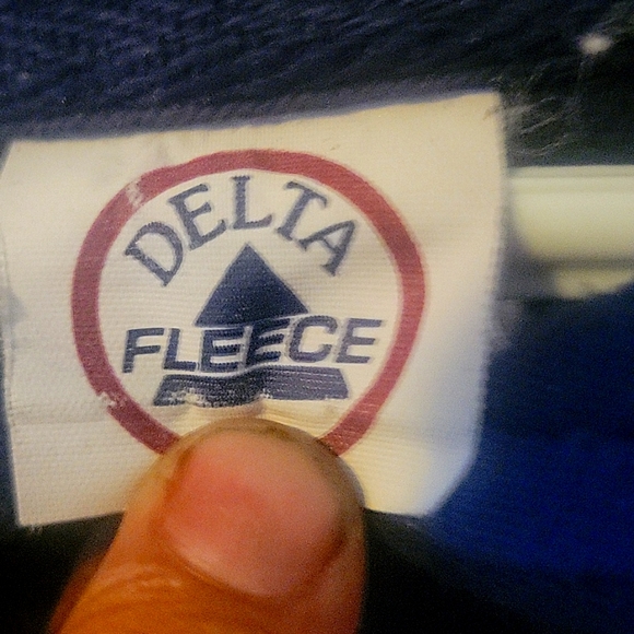 Mens delta fleece have you seen him hoodie size Large color blue white black - Picture 8 of 11